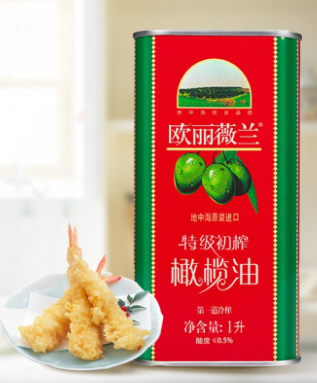 欧丽薇兰特级初榨橄榄油红标1L/桶进口凉拌烹饪食用油